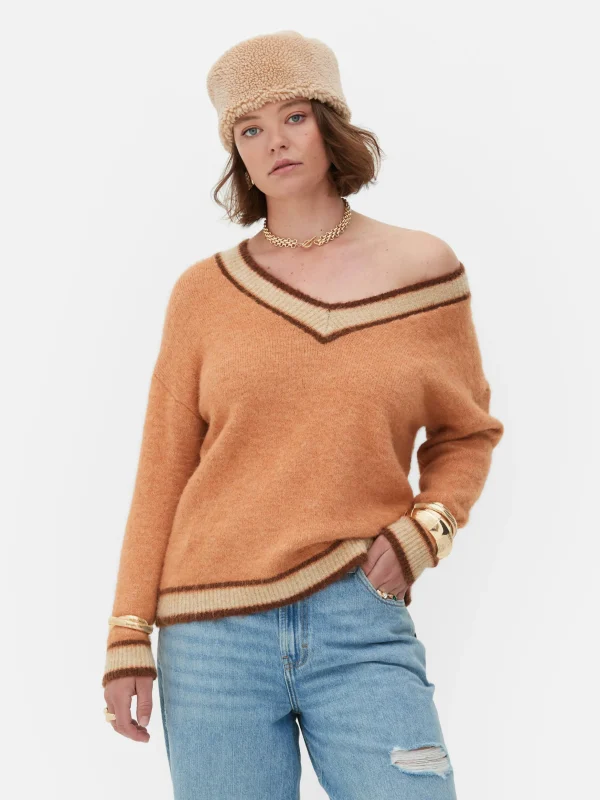 Pull à Col En V Style Vintage Rita Ora