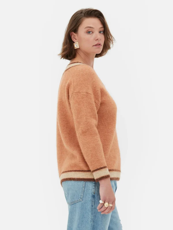 Pull à Col En V Style Vintage Rita Ora