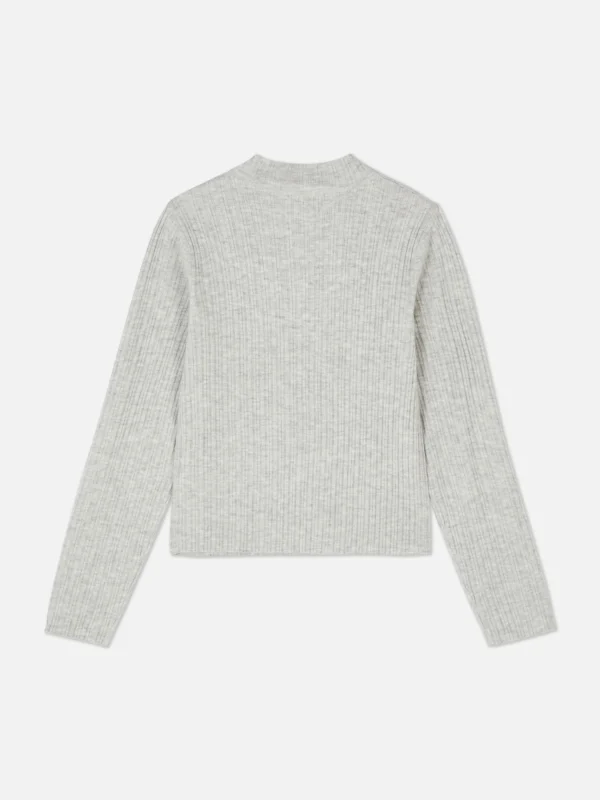 Pull à Col Ras Du Cou Côtelé