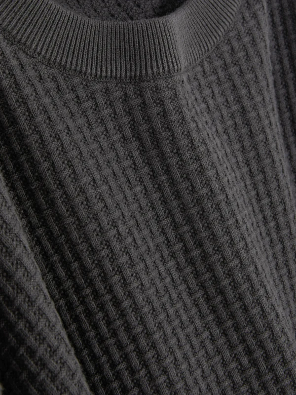 Pull à Col Ras-du-cou En Point De Panier Tressé