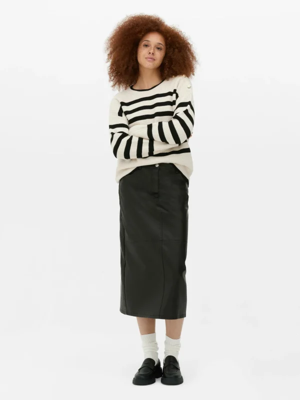 Pull à Col Ras-du-cou Et à Boutons