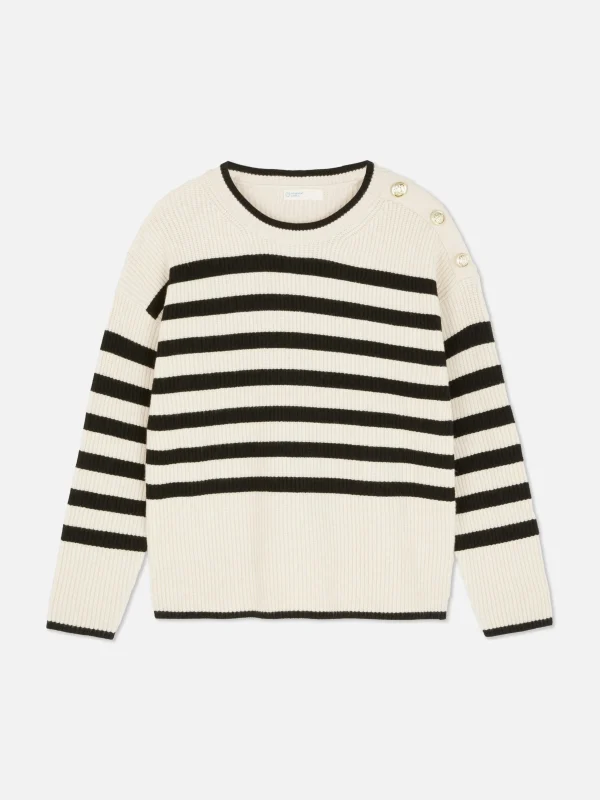 Pull à Col Ras-du-cou Et à Boutons