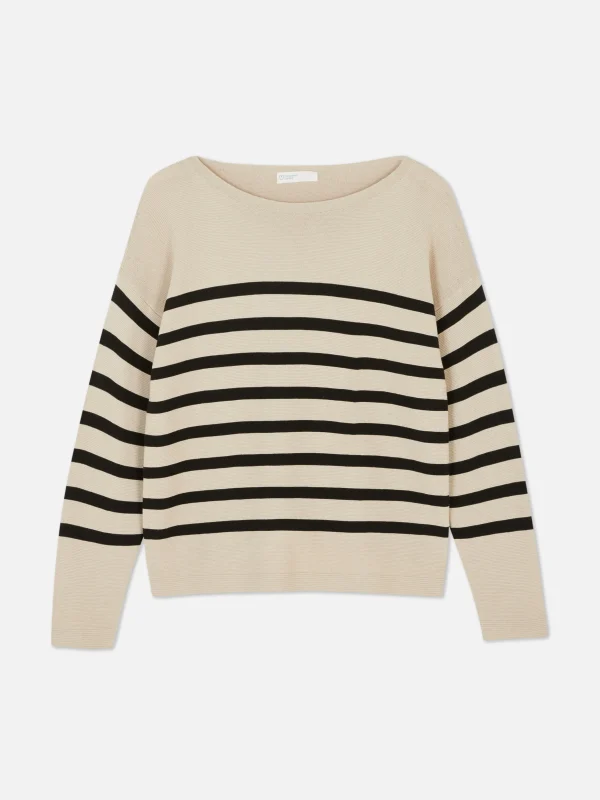 Pull à Manches Longues Et Col Bateau