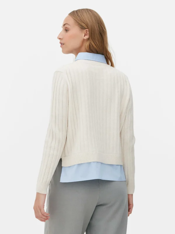 Pull Chemise Deux-en-un