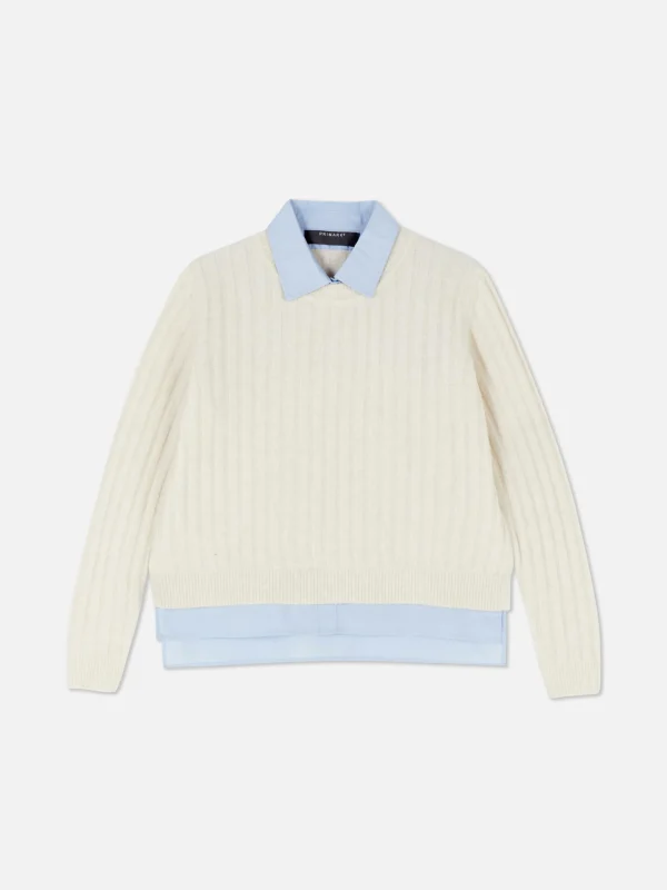 Pull Chemise Deux-en-un