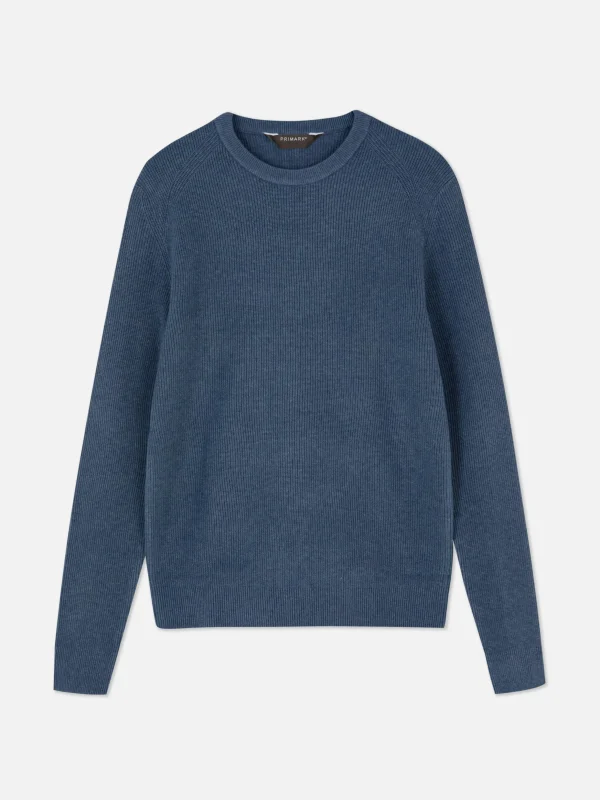 Pull Côtelé à Col Ras-du-cou