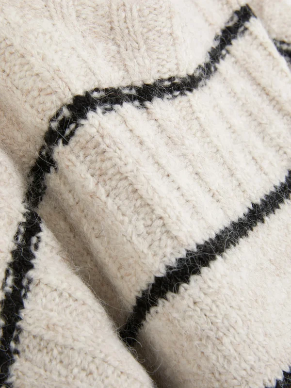 Pull Droit à Rayures