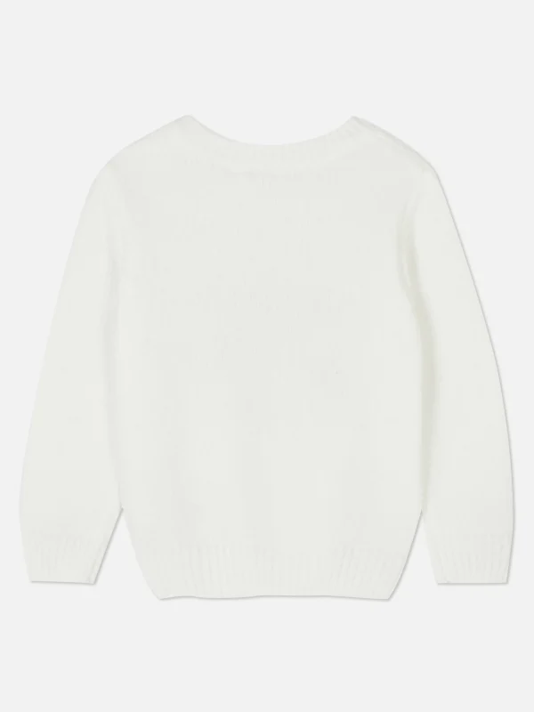 Pull En Chenille à Sequins Et Flocons De Neige