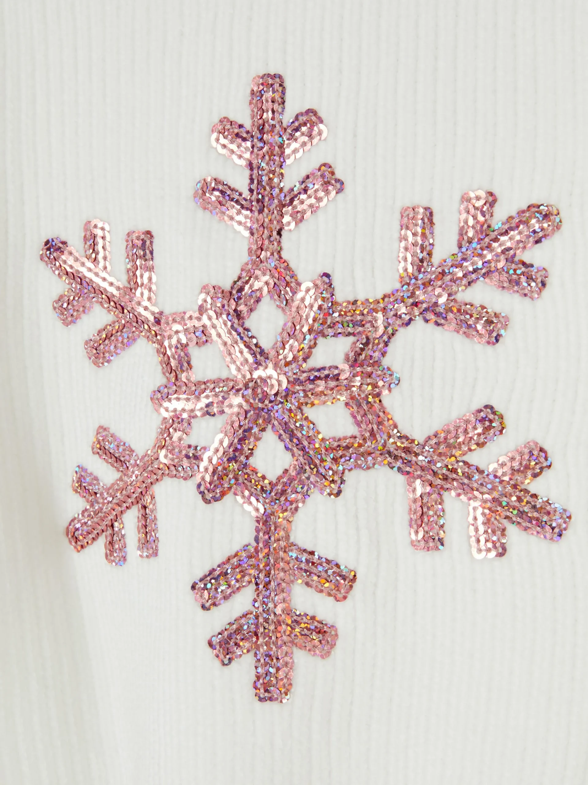 pull_en_chenille__sequins_2.webp Pull En Chenille à Sequins Et Flocons De Neige