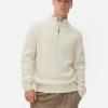 Pull En Maille Côtelée à Col Zippé