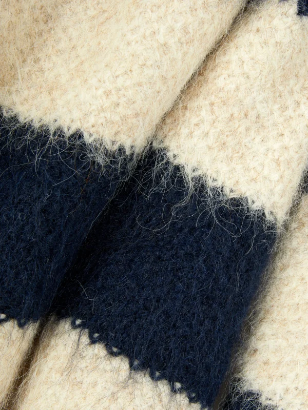 Pull En Maille Duveteuse à Rayures Rita Ora