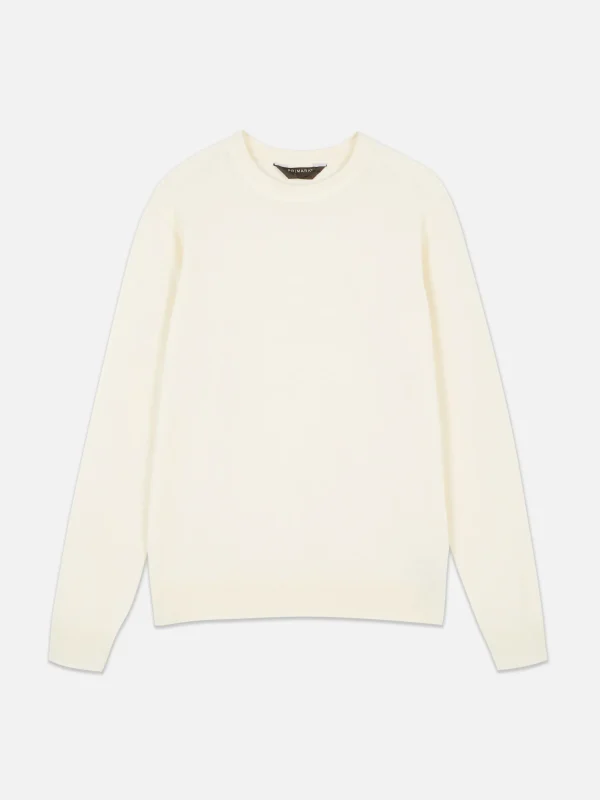 Pull En Maille Fine à Col Ras-du-cou