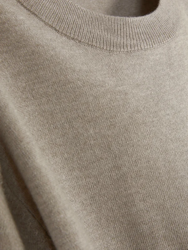 Pull En Maille Fine à Col Ras-du-cou