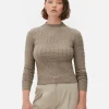 Pull En Maille Torsadée à Col Montant