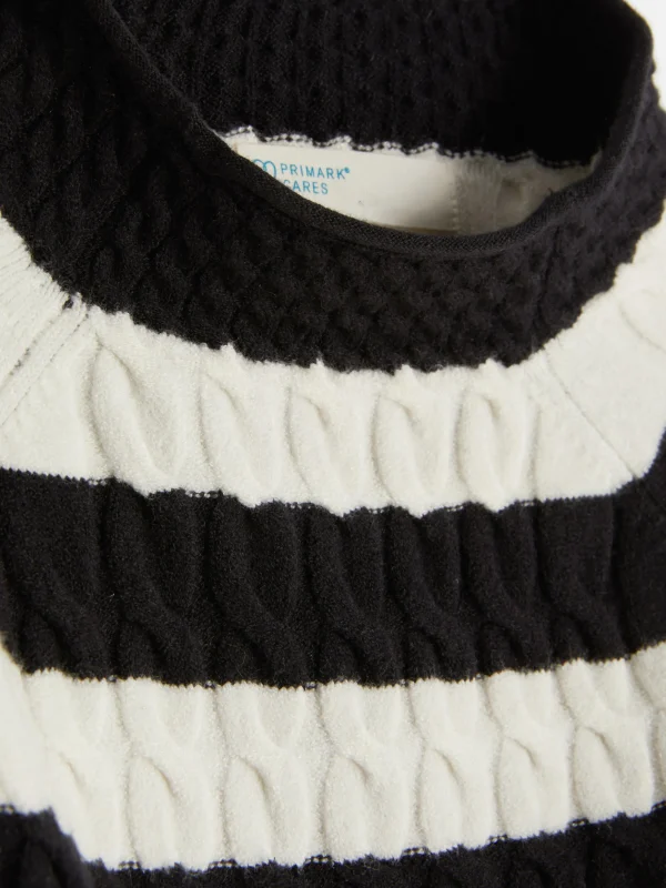 Pull En Maille Torsadée à Col Montant