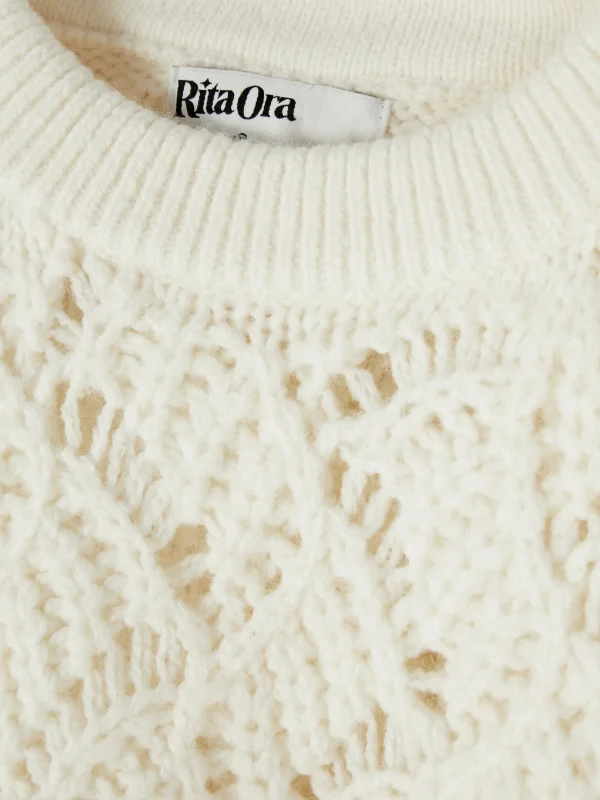 Pull En Maille Torsadée Ajourée Rita Ora
