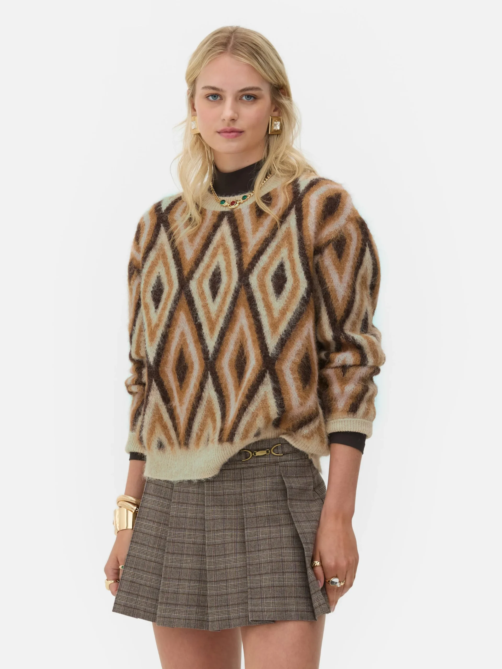 pull_en_tricot__motif_los_0.webp Pull En Tricot à Motif Losange Rita Ora