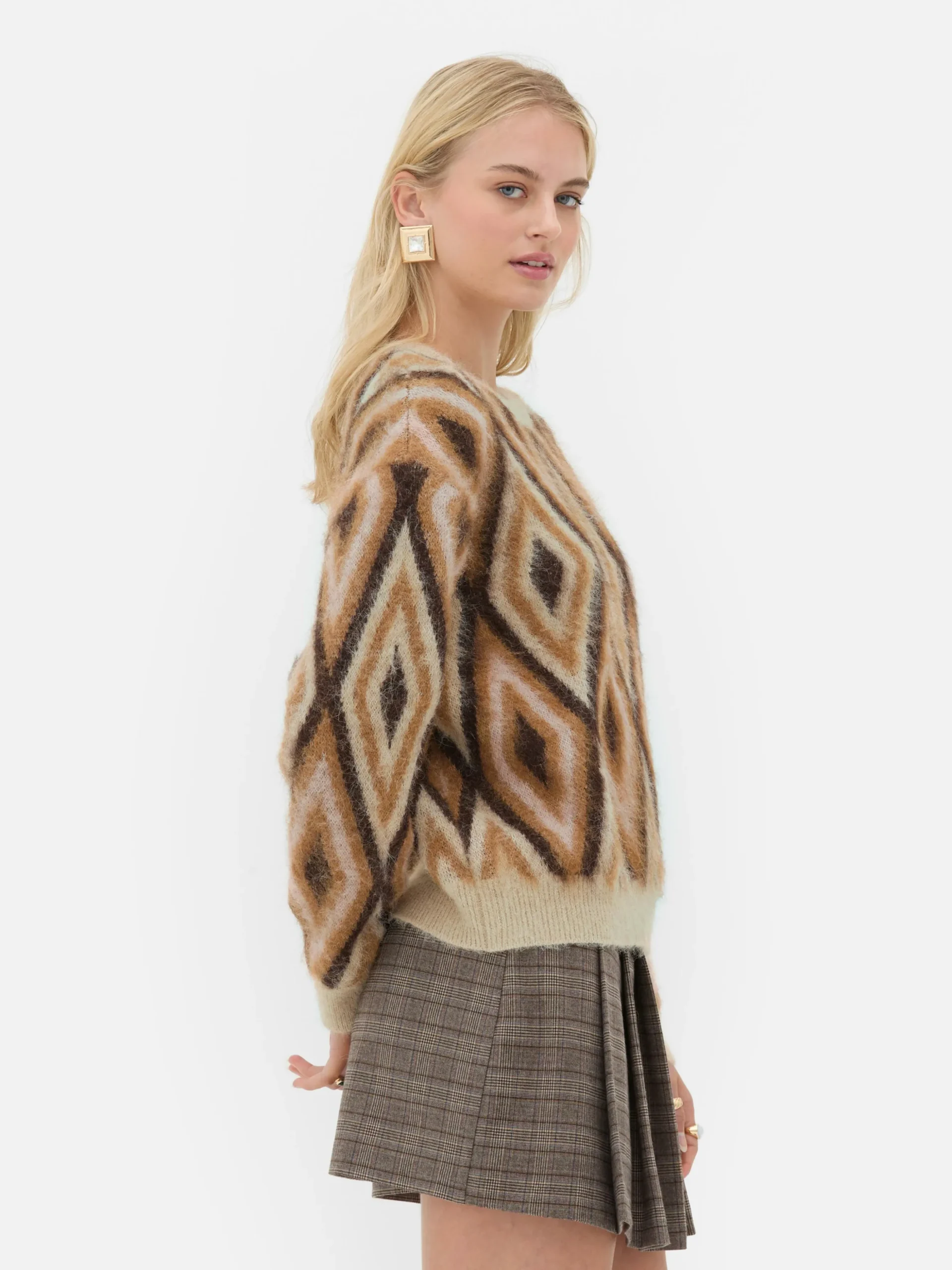 pull_en_tricot__motif_los_3.webp Pull En Tricot à Motif Losange Rita Ora