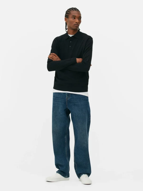 Pull Polo à Manches Longues