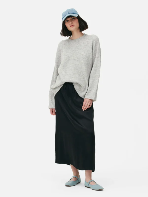 Pull Tricoté Avec Manches à Revers