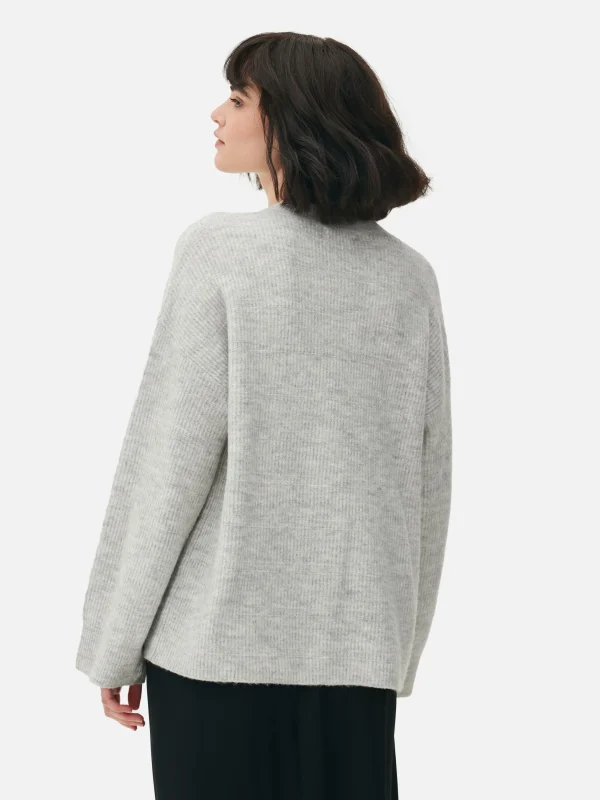 Pull Tricoté Avec Manches à Revers