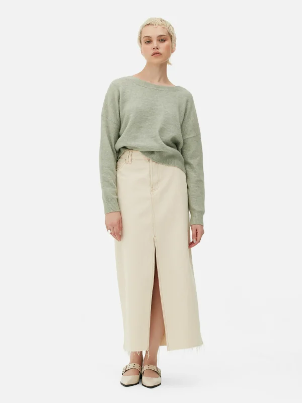 Pull Tricoté Avec Nœud Dans Le Dos