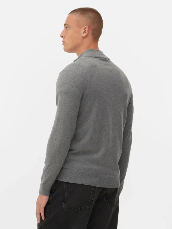 Pull Tricoté Semi-zippé