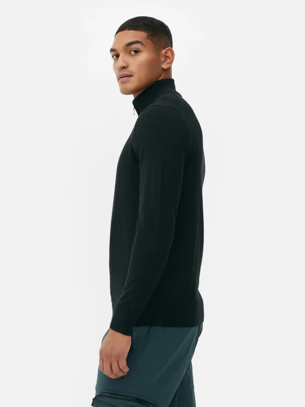 Pull Tricoté Semi-zippé