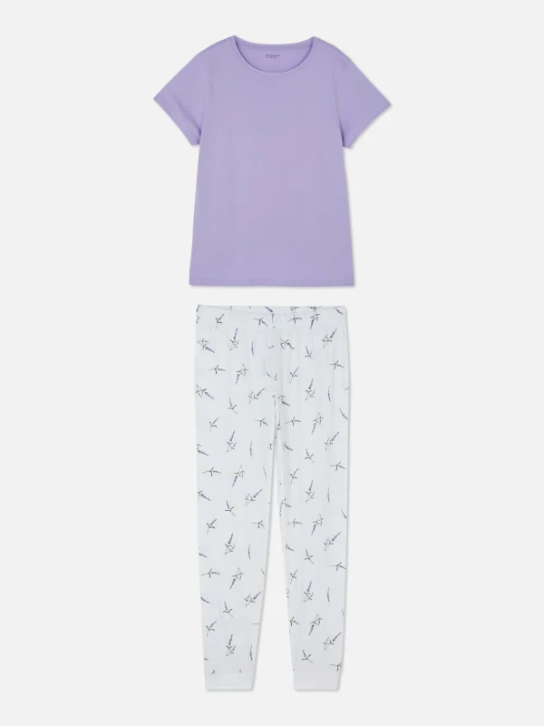 Pyjama à Manches Courtes En Jersey Imprimé