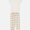 Pyjama à Manches Courtes Et à Motif écossais