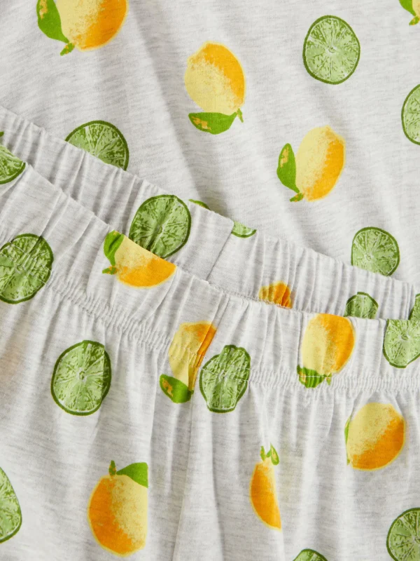 Pyjama à Manches Courtes En Jersey Imprimé