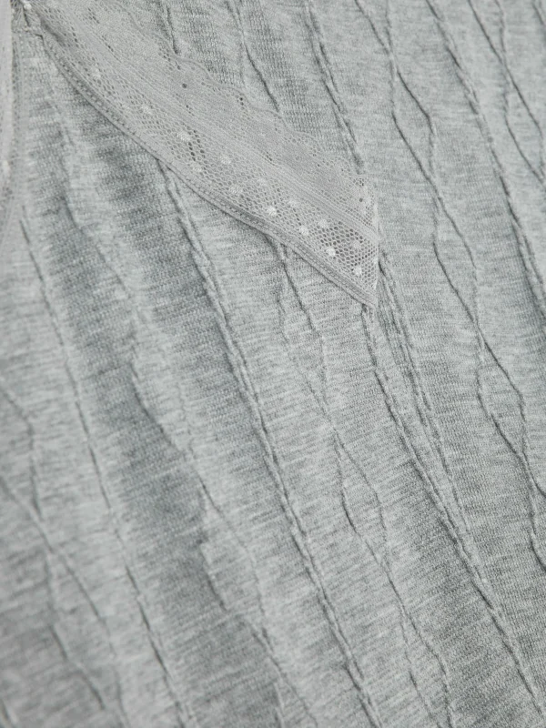 Pyjama Caraco En Maille Torsadée