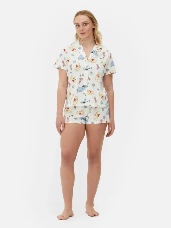 Pyjama Chemise Et Short Disney Winnie L'ourson