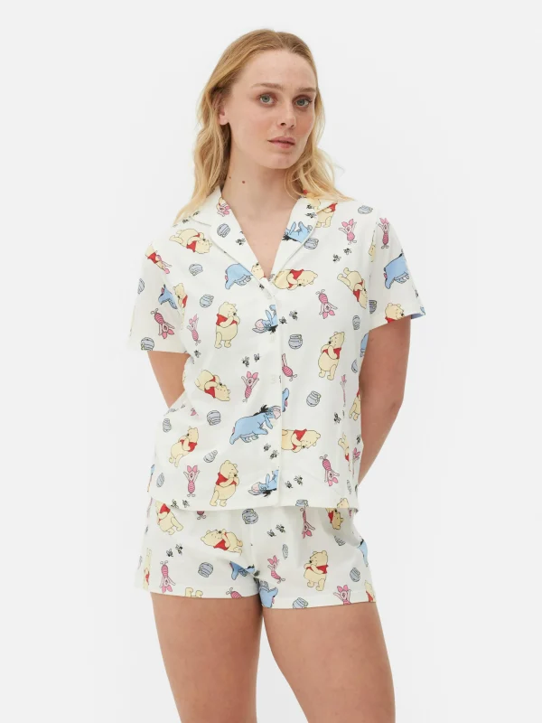Pyjama Chemise Et Short Disney Winnie L'ourson