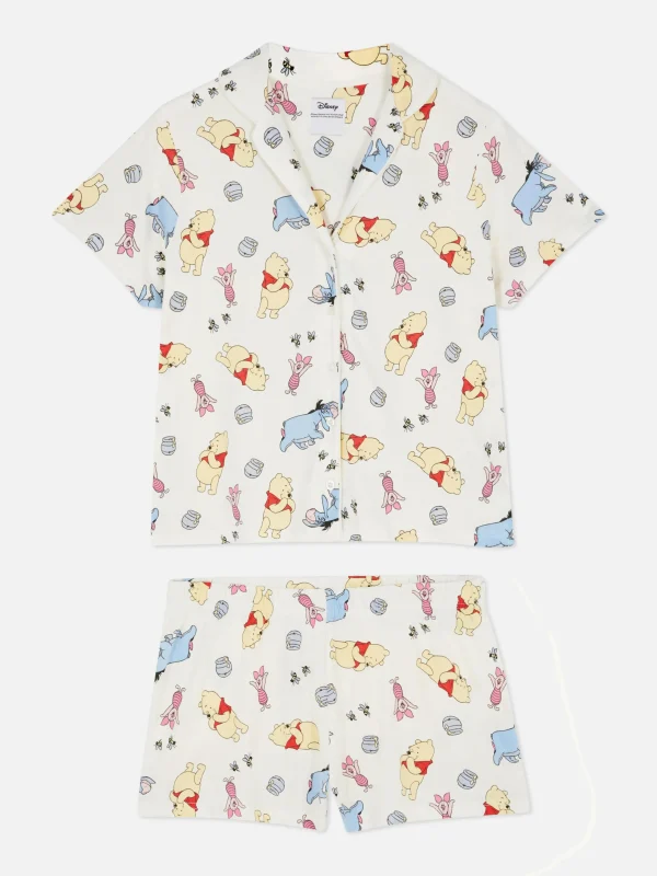 Pyjama Chemise Et Short Disney Winnie L'ourson