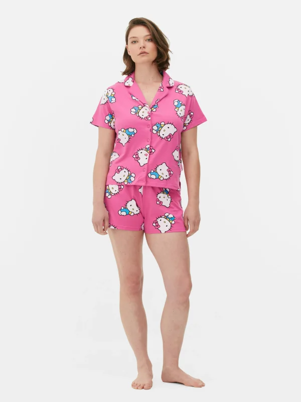 Pyjama Chemise Et Short 50e Anniversaire Hello Kitty