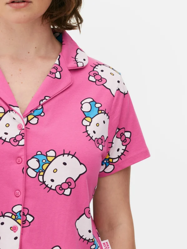 Pyjama Chemise Et Short 50e Anniversaire Hello Kitty