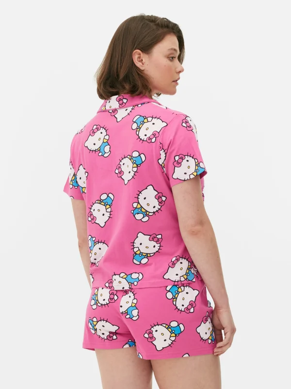 Pyjama Chemise Et Short 50e Anniversaire Hello Kitty