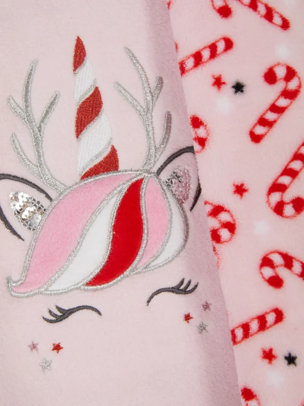 Pyjama De Noël En Molleton à Motif Licorne