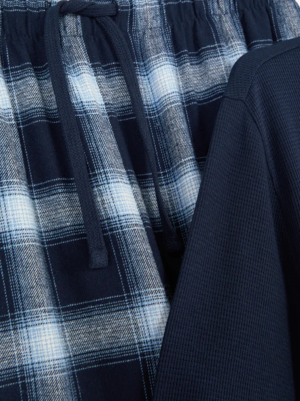 Pyjama En Coton Brossé à Carreaux