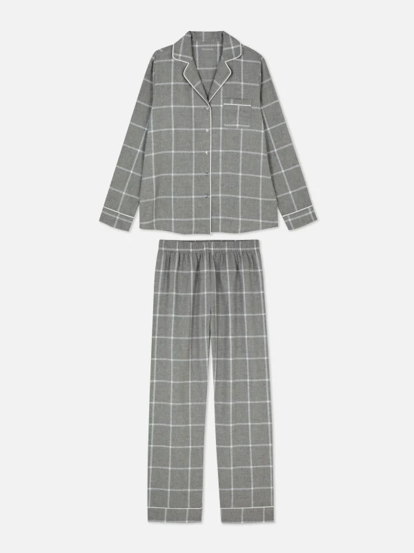 Pyjama En Flanelle à Manches Longues