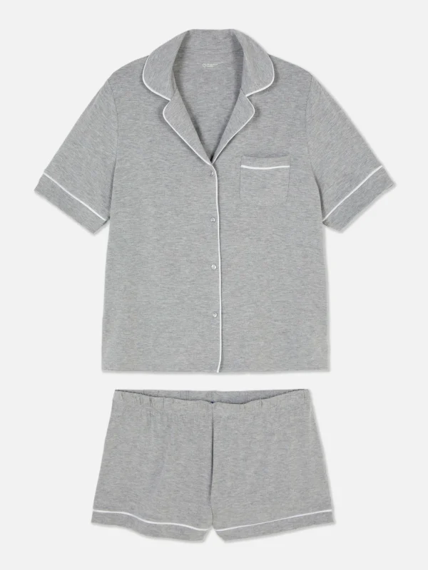 Pyjama En Jersey à Manches Courtes