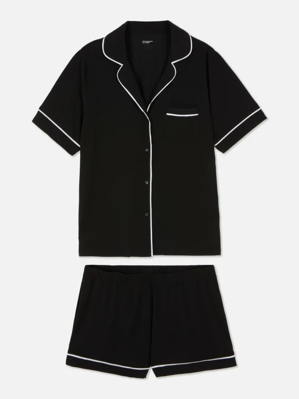 Pyjama En Jersey à Manches Courtes