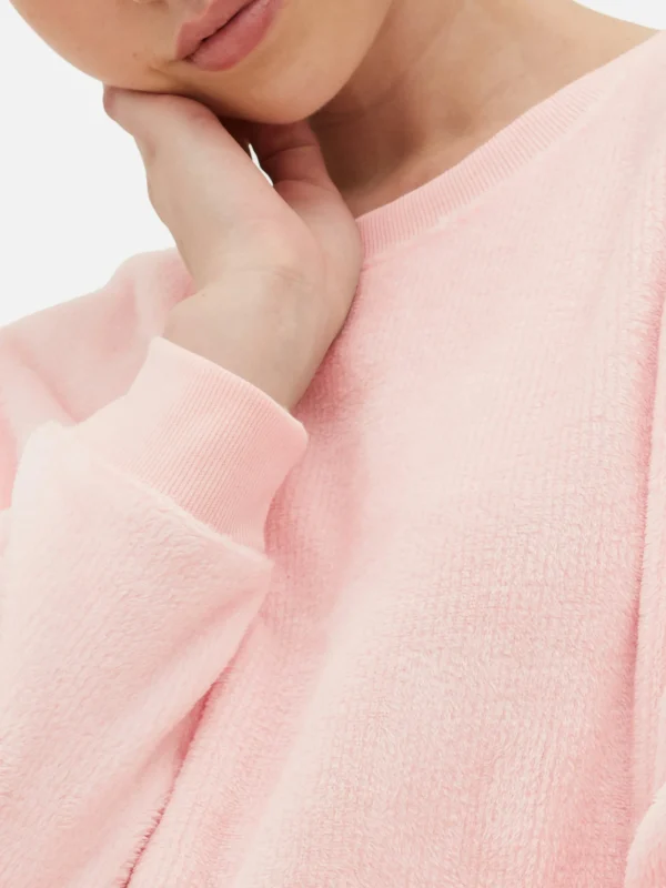 Pyjama En Molleton à Manches Longues