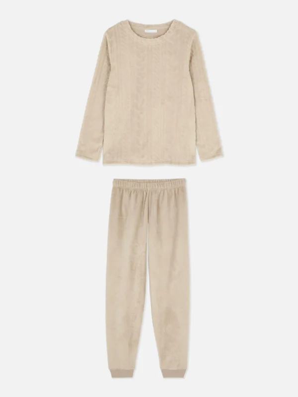 Pyjama En Polaire à Texture Câble