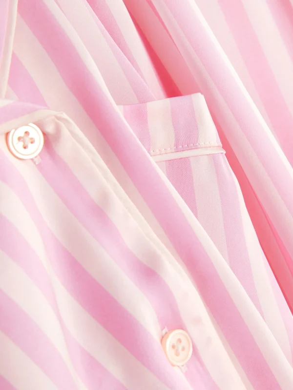 Pyjama En Satin à Manches Longues