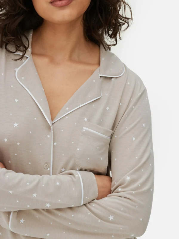 Pyjama Long Boyfriend à Motif