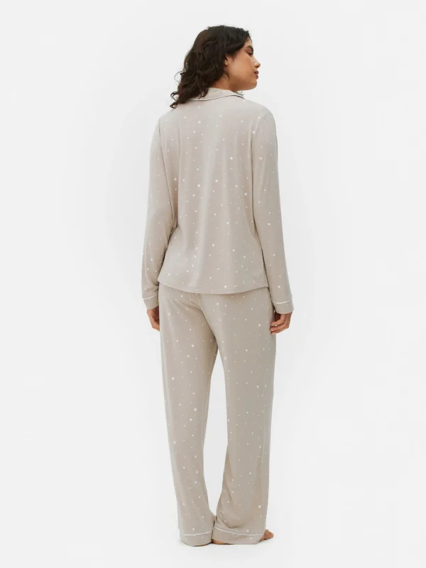 Pyjama Long Boyfriend à Motif