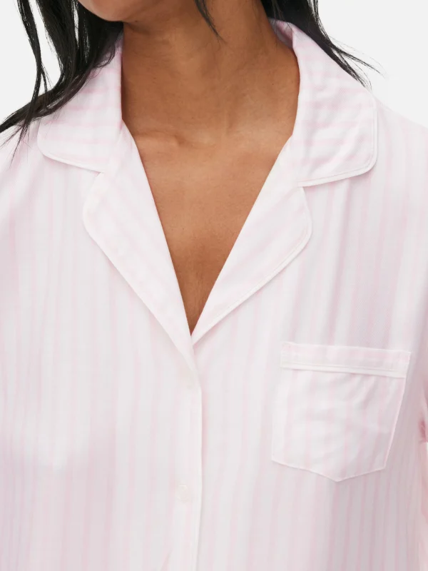 Pyjama Long Boyfriend à Rayures