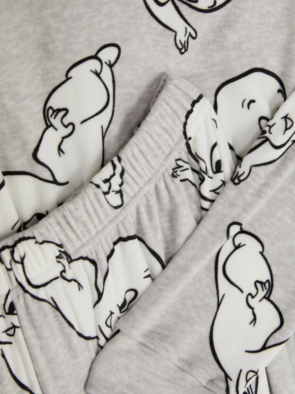 Pyjama Long En Velours Casper